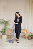 WIL ZS 0016 Fully Emb 3 piece With DIGITAL PRINT WOOL SHAWL