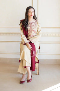 WIL Aisling 0062 Fully Emb 3 piece With Dhanak Embroidered Shawl