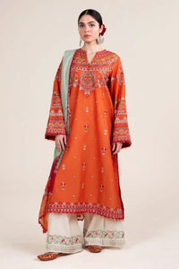 Wil 0048 Zara Shahjahan Embroidered Dhanak 3pc with Wool Shawal