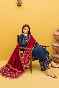 WIL Kastoor 0044 Fully Emb 3 piece With Dhanak Embroidered Shawl