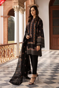 WIL BAREEZE 0038 Fully Emb 3 piece With Dhanak Embroidered Shawl