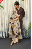 WIL ASLING 0029 Fully Emb 3 piece With DIGITAL PRINT WOOL SHAWL