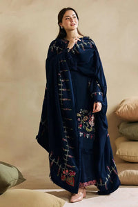 WIL ZS 0012 Fully Emb 3 piece With DHANAK EMBROIDERED SHAWL