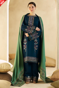 WIL ZS 0013 Fully Emb 3 piece With DHANAK EMBROIDERED SHAWL