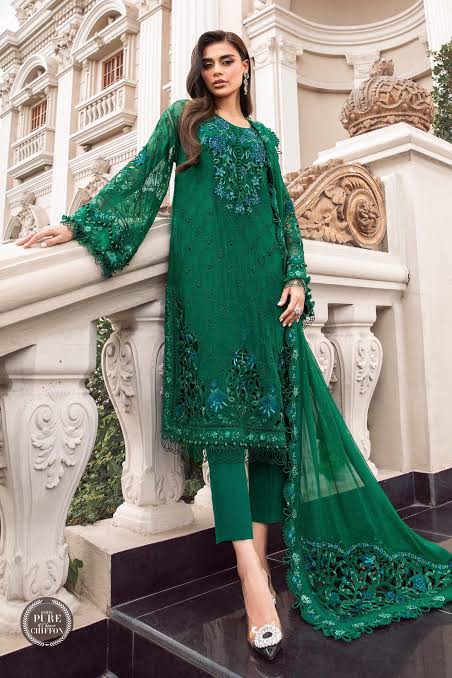 Wil 0046 Maria B Dhanak With Dhanka Embroidered shawal