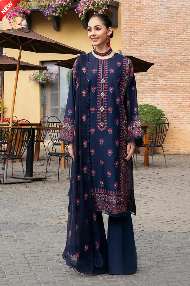 WIL BAREEZE 0031 Fully Emb 3 piece With Dhanak Embroidered Shawl